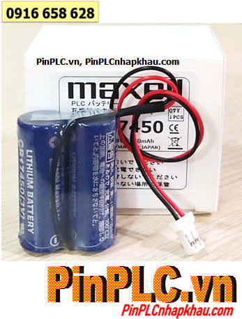 Maxell 2CR17450 (2 viên ghép bộ), Pin PLC Maxell 2CR17450 lithium 3v 5200mAh, Xuất xứ NHẬT 